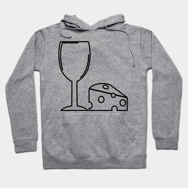 Wine and Cheese Hoodie by SWON Design